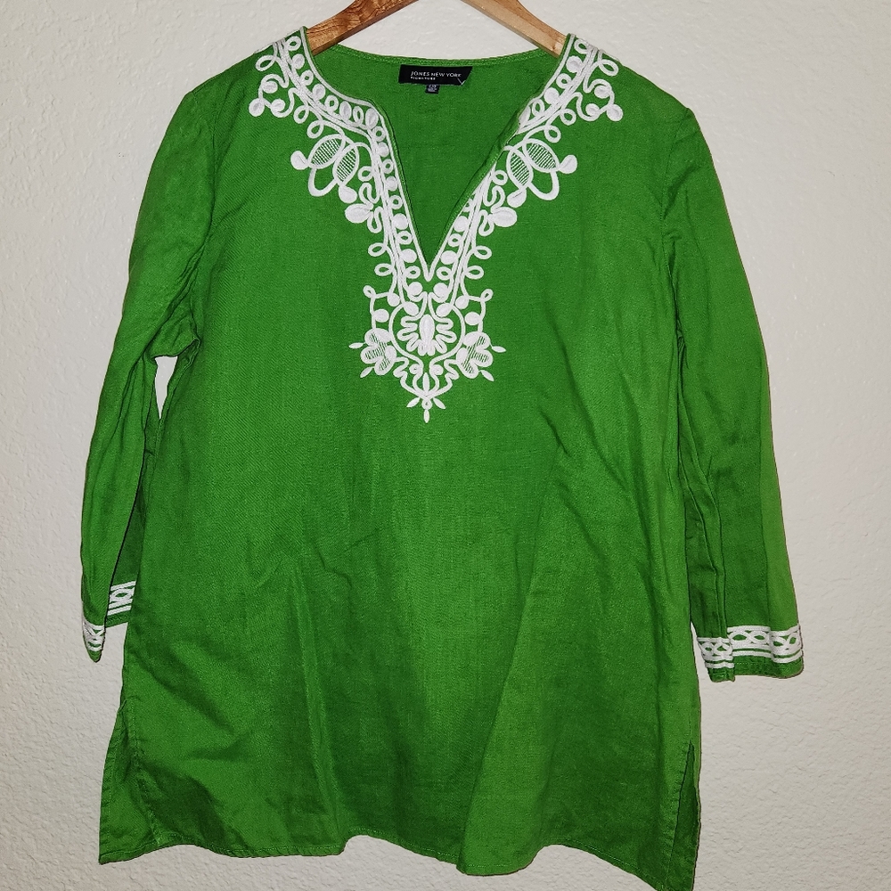 Jones New York Linen Tunic Size Large